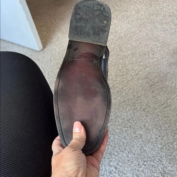 Franco Sarto Black and Gold Loafers - Picture 3 of 4